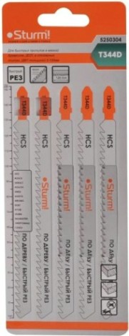 Пилки по дереву Sturm T344D 5шт. быстрый рез [5250304]