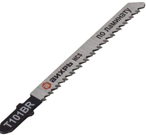 Пилки по дереву ВИХРЬ Т101ВR для лобзика по ламинату,чистый,обратный рез 100х75 [73/10/5/4]