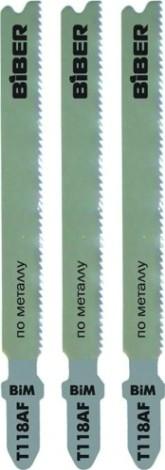 Пилки по металлу Biber 85278 Т118АF 67/1,4мм (3шт.) [тов-120521]