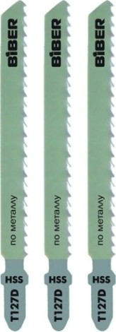 Пилки по металлу Biber 85280 Т127D 74/3мм, быстрый рез (3шт.) [тов-120523]
