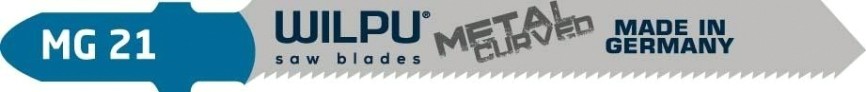 Пилки по металлу WILPU MG 21 для тонкой жести, стали от 1,2 до 2мм (криволин.ре [256000005]