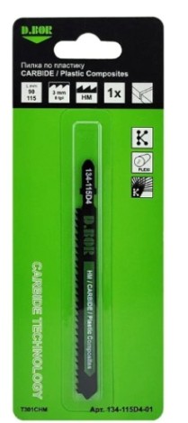 Пилки универсальные D.BOR 90/115*3 мм HM / CARBIDE / Plastic Composites (T301CHM) (1 шт.) [D-134-115D4-01]