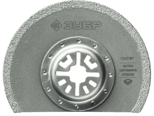 Пильное полотно ЗУБР ПРОФЕССИОНАЛ насадка c алмазным напылением, сегментная, диаметр [15564-87]
