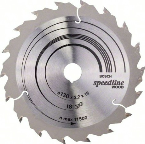 Пильный диск дереву BOSCH 130х16х18 SPEEDLINE WOOD [2608640775]