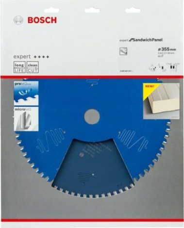 Пильный диск для сэндвич-панелей BOSCH 355х80х30 мм EXPERT FOR SANDWICH PANEL [2608644147]