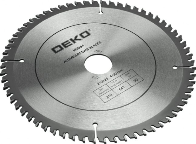 Пильный диск по алюминию DEKO 210х64х25.4 MSB64 [063-4350]