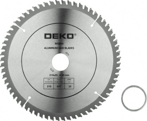 Пильный диск по алюминию DEKO 210х64х25.4 MSB64 [063-4350]