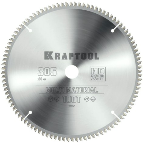 Пильный диск по алюминию KRAFTOOL Multi Material 305х30мм 100т [36953-305-30]