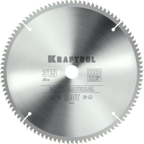 Пильный диск по алюминию KRAFTOOL Multi Material 315х30мм 96T [36953-315-30]