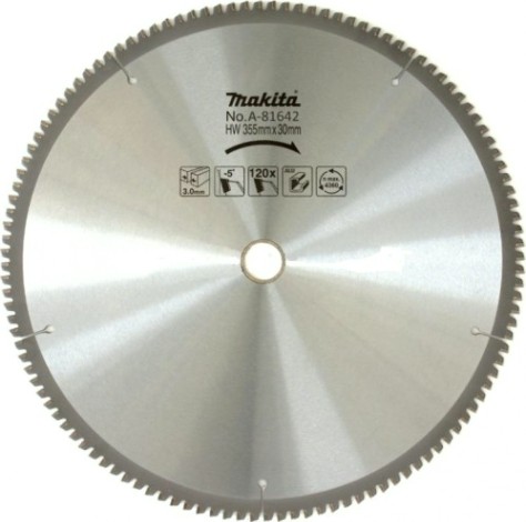 Пильный диск по алюминию MAKITA 355x30/25x2.4x120T [A-81642]