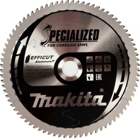 Пильный диск по алюминию MAKITA E-06317 efficut 260x30x1,5x81t