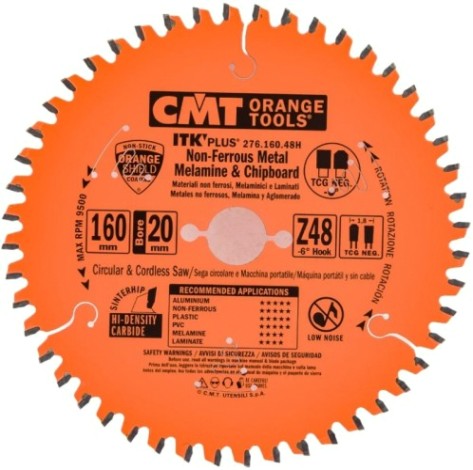 Пильный диск по алюминию СМТ 160x1.8/1.2x20Z48T CGNEG-6° [276.160.48H]