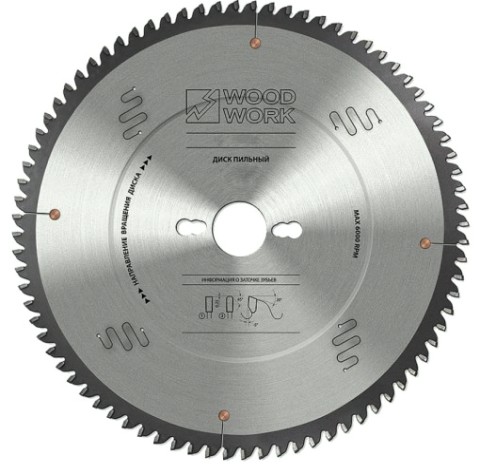 Пильный диск по алюминию WOODWORK 305x3,6/2,6x30 Z=96 A=-5 [36.305.96]