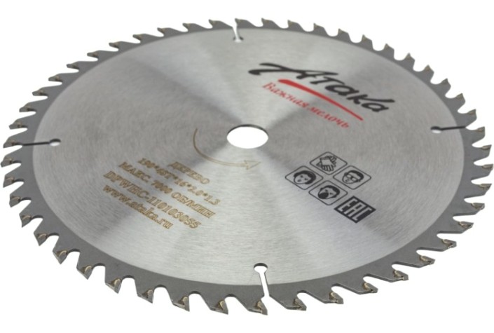 Пильный диск по дереву АТАКА 190*48T*16 ч/рез профи [8079550]
