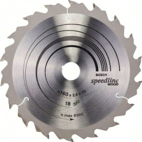 Пильный диск по дереву BOSCH 160х18х20 SPEEDLINE WOOD [2608640787]