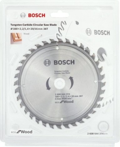 Пильный диск по дереву BOSCH 160х36х20/16 Eco Wood [2608644374]