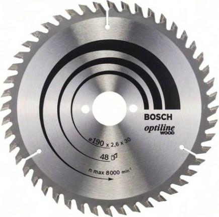 Пильный диск по дереву BOSCH 190х48х30 Optiline Wood [2608640617]