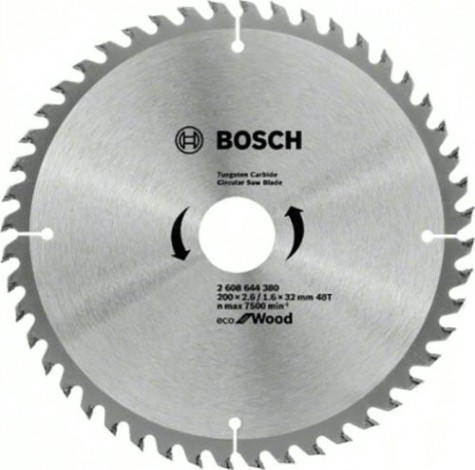 Пильный диск по дереву BOSCH 200х48х32 мм ECO WO [2608644380]