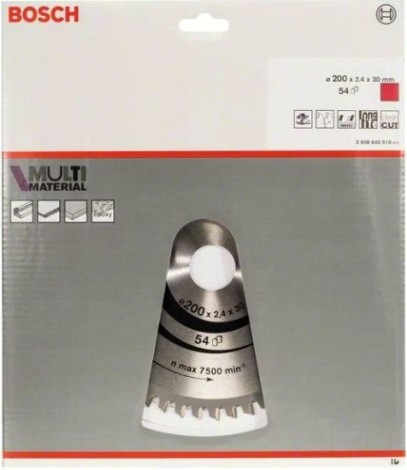 Пильный диск по дереву BOSCH 200х54х30 Standart Multi [2608640510]