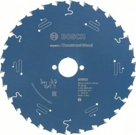 Пильный диск по дереву BOSCH 210х30х30 мм Expert for Construct Wood [2608644141]