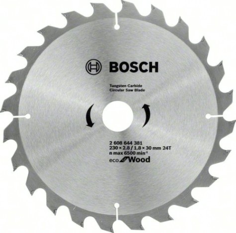 Пильный диск по дереву BOSCH 230х24х30/24 Eco Wood [2608644381]
