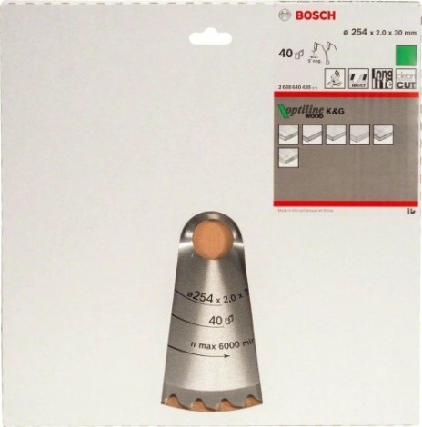 Пильный диск по дереву BOSCH 254x30-40T STD [2608640443]