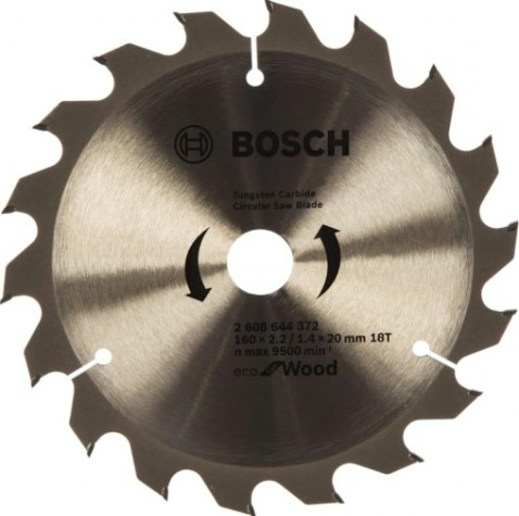 Пильный диск по дереву BOSCH ECO WOOD 160x20/16-18T [2608644372]