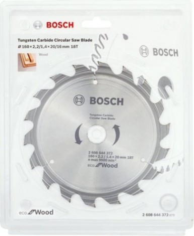 Пильный диск по дереву BOSCH ECO WOOD 160x20/16-18T [2608644372]
