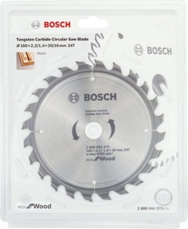 Пильный диск по дереву BOSCH ECO WOOD 160x20/16-24T [2608644373]