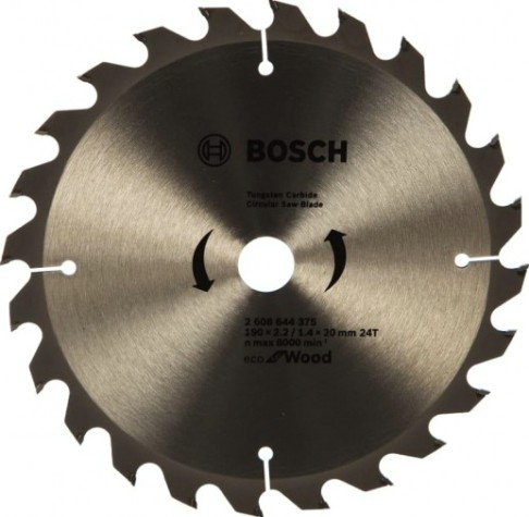 Пильный диск по дереву BOSCH ECO WOOD 190x20/16-24T [2608644375]