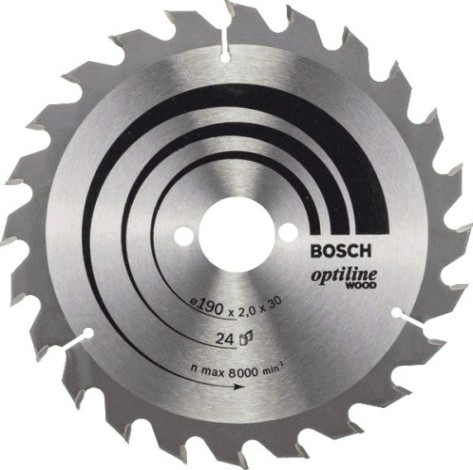 Пильный диск по дереву BOSCH Standard 190Х30 24 OPTILINE WOOD [2608641185]