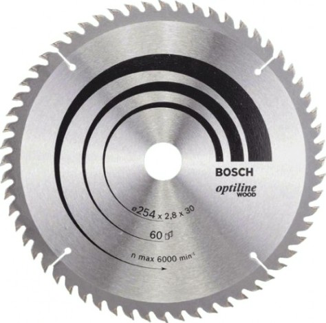 Пильный диск по дереву BOSCH Standard 254Х30 60 OPTILINE WOOD GCM 10 [2608640444]