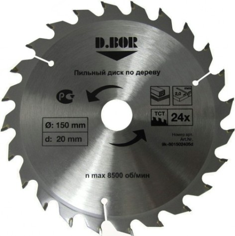 Пильный диск по дереву D.BOR 160х12тх20/16 [D-9K-801601205D]