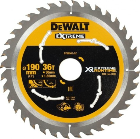 Пильный диск по дереву DeWALT 190х36тх30 мм FLEX VOLT DT99563-QZ [DT99563-QZ]