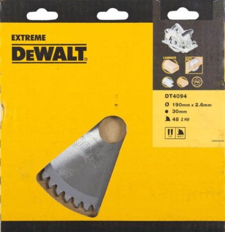 Пильный диск по дереву DeWALT 190х48тх30 мм EXTREME WORKSHOP DT4094-QZ [DT4094-QZ]
