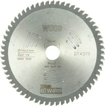 Пильный диск по дереву DeWALT 216х60тх30 мм EXTREME DT4370-QZ [DT4370-QZ]