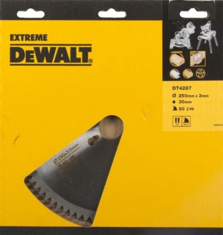 Пильный диск по дереву DeWALT 250х80тх30 мм EXTREME WORKSHOP DT4287-QZ [DT4287-QZ]