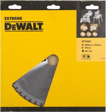 Пильный диск по дереву DeWALT 260х48тх30 мм. Extreme DT4324-QZ [DT4324-QZ]