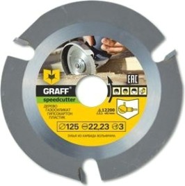 Пильный диск по дереву для УШМ GRAFF 125хт3х22 мм Speedcutter