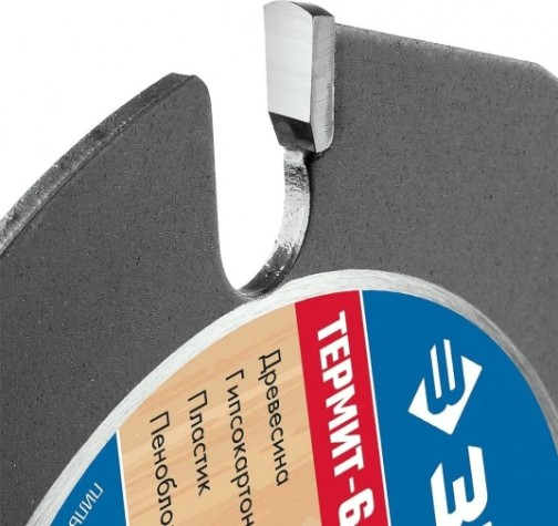 Пильный диск по дереву для УШМ ЗУБР Термит-6 125х22,2мм, 6 резцов, усиленный [36858-125]