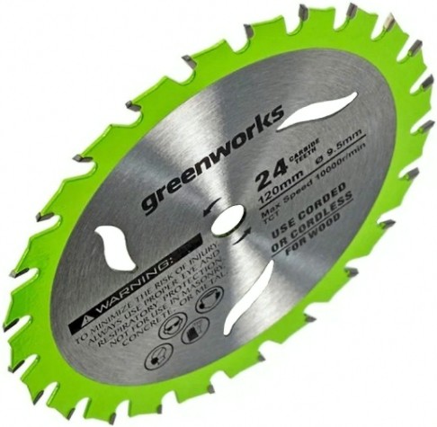 Пильный диск по дереву GREENWORKS 120х9,5 мм, 24T [2952507]