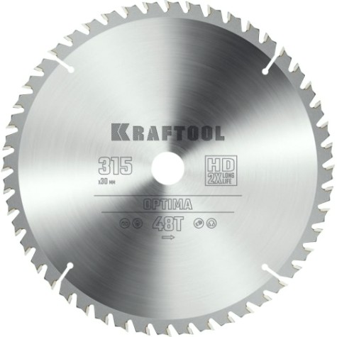 Пильный диск по дереву KRAFTOOL Optima 315х30мм 48т [36951-315-30]