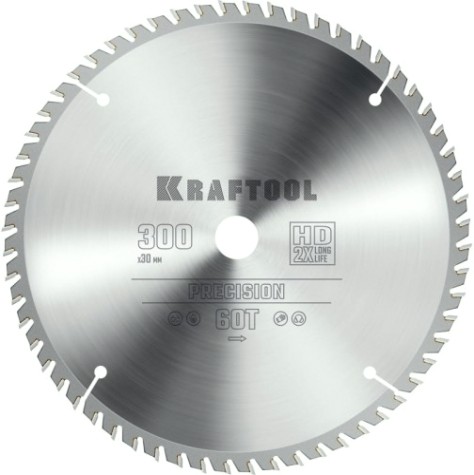 Пильный диск по дереву KRAFTOOL PRECISION 300х30мм 60т [36952-300-30]