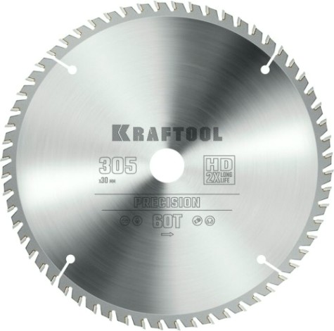 Пильный диск по дереву KRAFTOOL PRECISION 305х30мм 60т [36952-305-30]