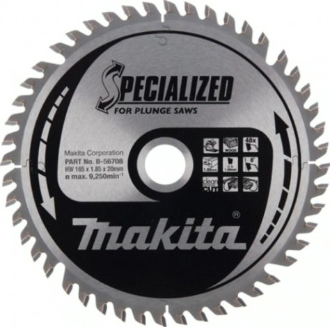 Пильный диск по дереву MAKITA 165х20х1,25х48 (для dsp600) [B-56708]