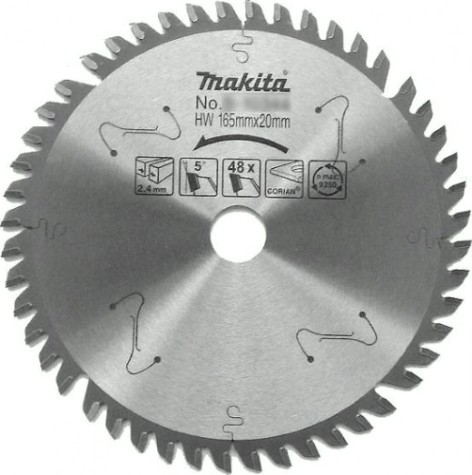 Пильный диск по дереву MAKITA 165x20x1.7x48T для (для погружных пил) [B-43907]
