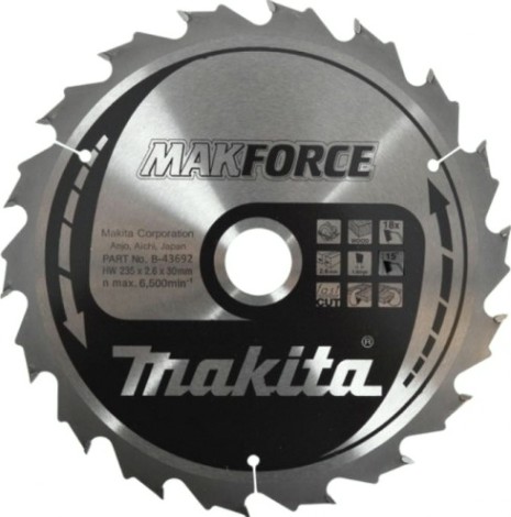 Пильный диск по дереву MAKITA 235x30x1.6x18T для makforce [B-43692]