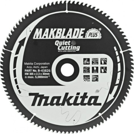 Пильный диск по дереву MAKITA 305x30x1.8x100T для makblade plus [B-43826]