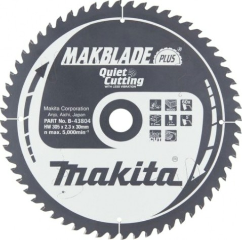 Пильный диск по дереву MAKITA 305x30x1.8x60T для makblade plus [B-43804]