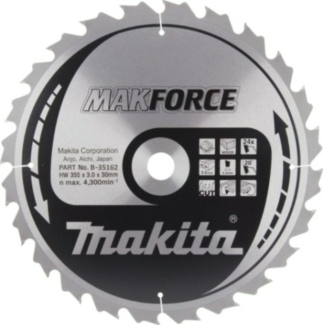 Пильный диск по дереву MAKITA 355x30x2.2x24T для makforce [B-35162]